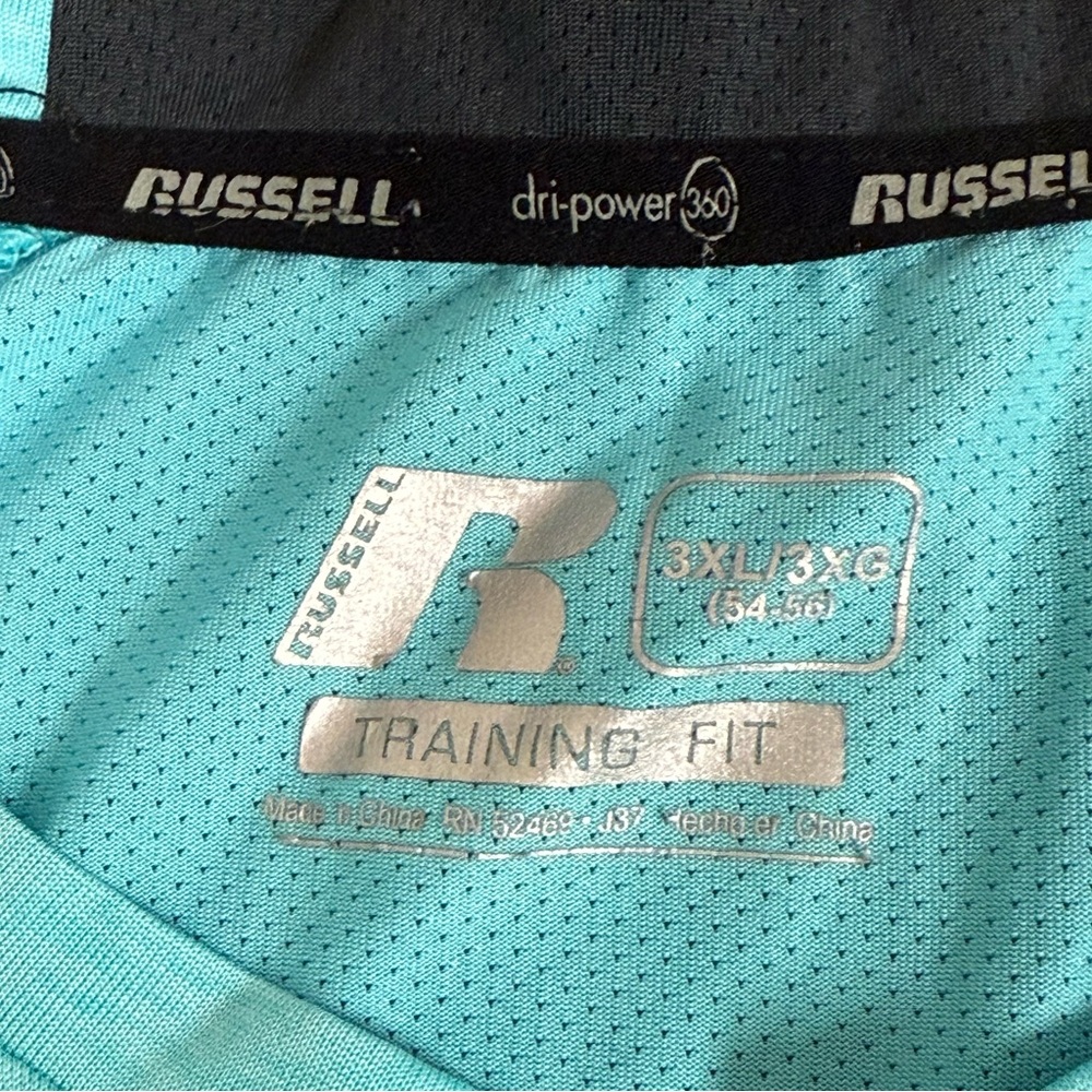 Russell Athletic 3XL Blue Dri-Power 360 Training Fit Performance Tee Shirt - Picture 6 of 8